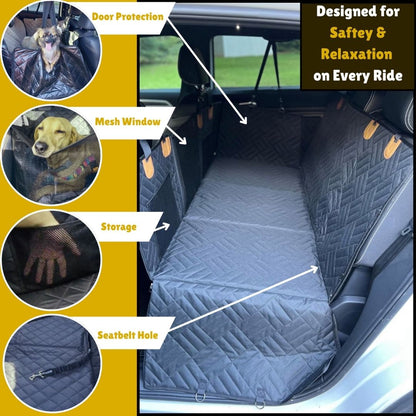 PawGuard™ Hard‑Bottom Dog Car Seat Protector