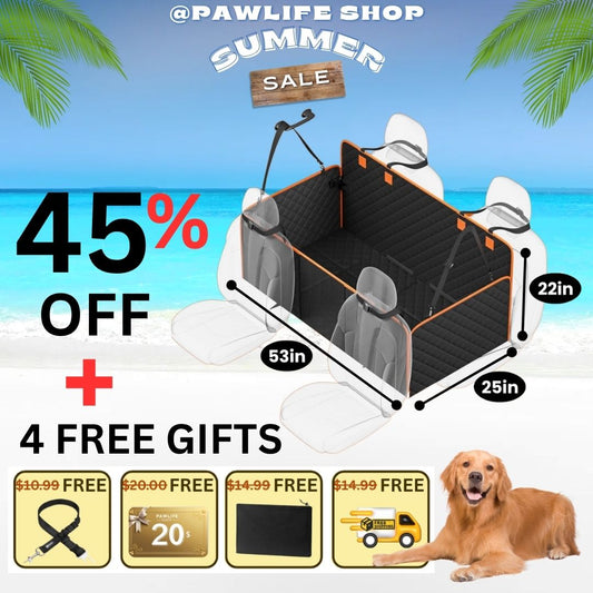 PawGuard™ Hard‑Bottom Dog Car Seat Protector