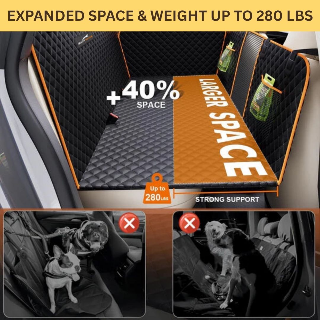 PawGuard™ Hard‑Bottom Dog Car Seat Protector