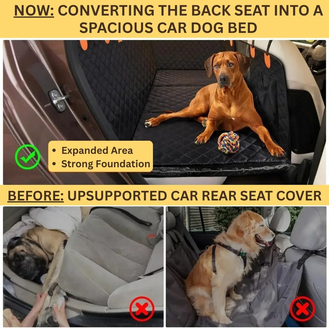 PawGuard™ Hard‑Bottom Dog Car Seat Protector