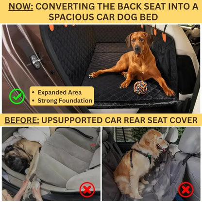 PawGuard™ Hard‑Bottom Dog Car Seat Protector