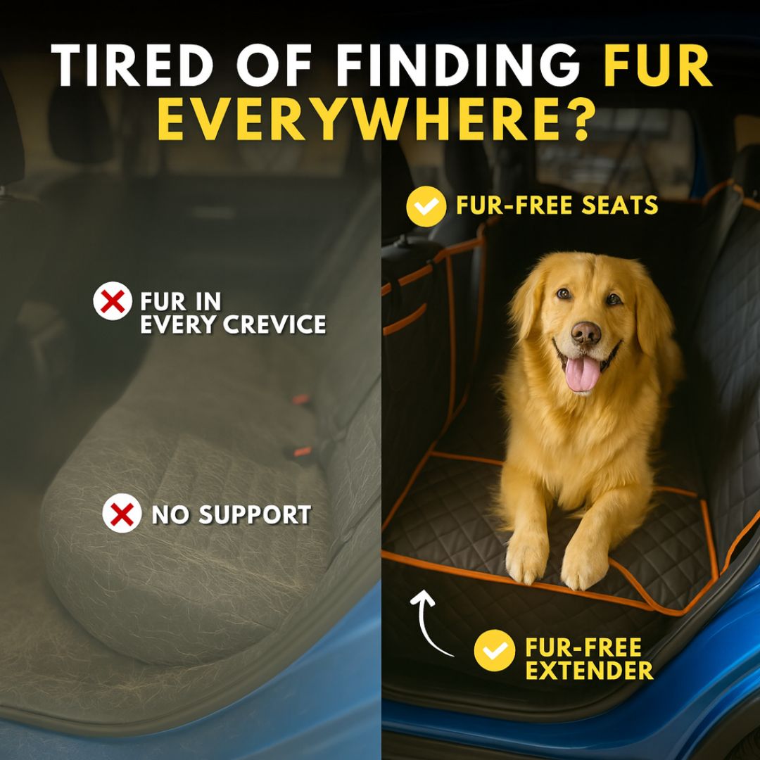 PawGuard™ Hard‑Bottom Dog Car Seat Protector