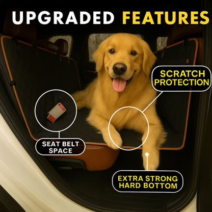 PawGuard™ Hard‑Bottom Dog Car Seat Protector
